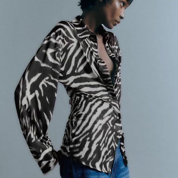 Zara Zebra Print Shirt New - Picture 1 of 9